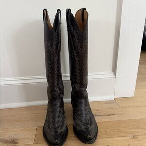 Women’s Lucchese black “Priscilla” Cowboy Boots (extended calf)